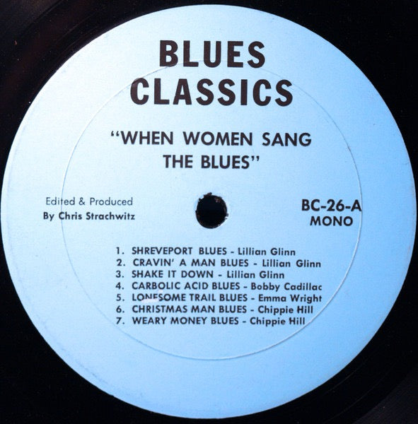 Image of Label Cover of LP - G+/VG - VARIOUS, When Women Sang The Blues (Blues Classics; BC-26, US 1976, Pasteback Sleeve), Spine damage to sleeve.,  - 3516317C