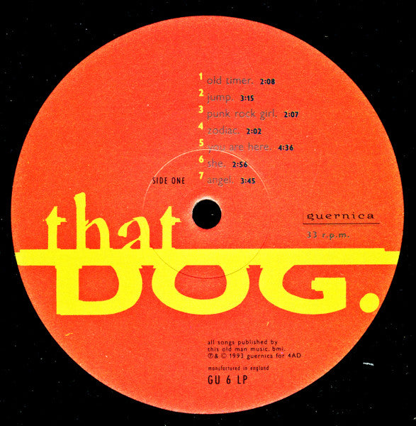 Image of Label Cover of LP - VG+/VG+ - THAT DOG, That Dog (Guernica; GU 6LP, UK 1993, Textured Sleeve, Inner, NO 7"), ,  - 3526111E