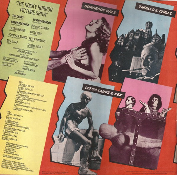 Image of Back Cover of LP - VG/G - VARIOUS, The Rocky Horror Picture Show (Ode Records; ODE 78332, UK 1975, Laminated Sleeve), ,  - 3516257C