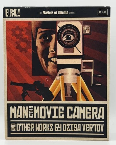 Image of Front Cover of 2xBlu-Ray - VG+/VG+ - DZIGA VERTOV, Man With A Movie Camera And Other Works (Eureka!; EKA70208, UK 2016 Reissue, Slipcase, Book, With DVDx2), DVDs have a few marks.,  - 3516309C