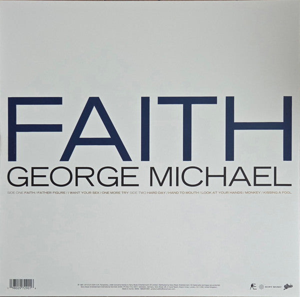 Image of Back Cover of LP - VG+/VG+ - GEORGE MICHAEL, Faith (Epic; 19802972901, Europe 2026 Reissue, Die Cut Sleeve, Insert, Picture Disc), ,  - 3516259C