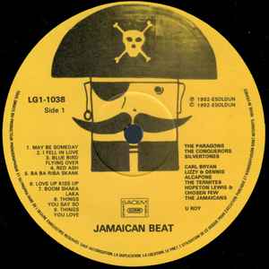 Image of Front Cover of LP - /G+ - VARIOUS, Jamaican Beat (Lagoon; LG1 - 1038, France 1992, No Sleeve), , A1 The Paragons   May Be SomedayA2 The Conquerors   I Fell In LoveA3 The Silvertones   Blue Bird Flying OverA4 Karl Bryan   Red AshA5 Dennis Alcapone & Lizzy   Ba Ba Riba SkankA6 The Termites   Love Up Kiss UpA7 Hopeton Lewis   Boom Shaka LakaA8 The Jamaicans   Things You Say So	A9 U-Roy   Things You LoveB1 The Melodians   Passion LoveB2 The Sensations   Every Day Is Like A HolidayB3 The Tech