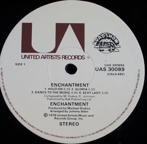 Image of Label Cover of LP - VG+/G+ - ENCHANTMENT, Enchantment (United Artists Records; UAS 30089, UK 1976), Light marks and pressing signs on side A only, plays VG/VG+.,  - 3546143S