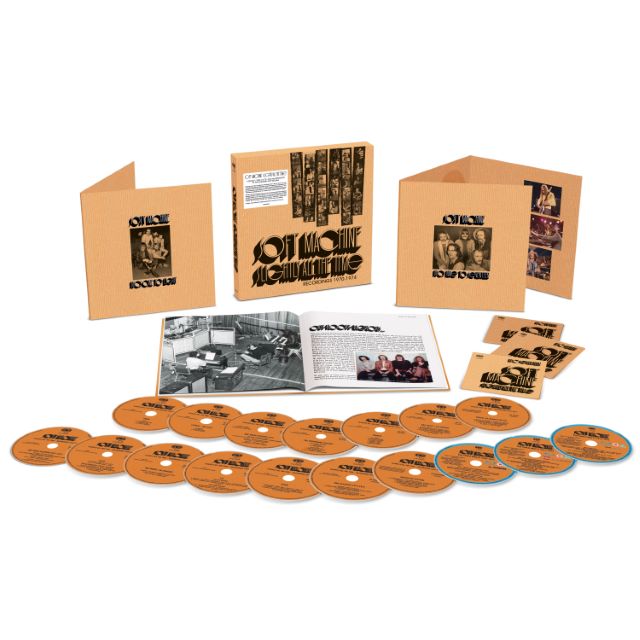 Image of Front Cover of 17xCD - NEW/NEW - SOFT MACHINE, Slightly All The Time – Recordings 1970-1974 (Sony Music; 19802998812, UK 2026, 12x12 Slipcase , Limited One-Off Pressing, Hardback Book, Remastered From Original Tapes, Blu-Ray Video Content), , One of the most influential progressive rock bands of the late ’60s and early ’70s, Soft Machine emerged from the UK underground in 1967 and established a powerful reputation through a run of acclaimed albums and innovative live performances. Slightly All The 