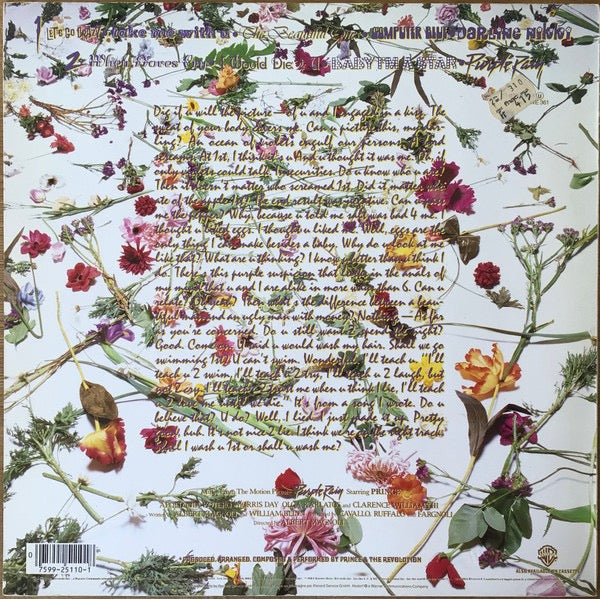 Image of Back Cover of LP - VG/G+ - PRINCE AND THE REVOLUTION, Purple Rain (Warner Bros. Records; 925 110-1, Europe 1980s Reissue, Inner & Insert), A few light, streaky marks.,  - 3516352C