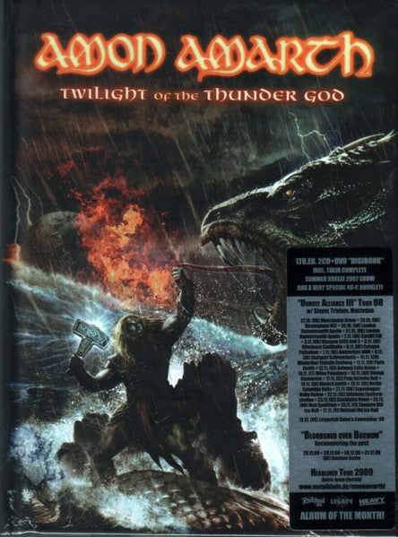 Image of Front Cover of 3xCD - VG+/VG+ - AMON AMARTH, Twilight Of The Thunder God (Metal Blade Records; 3984-14693-0, Europe 2008, Book Sleeve, Booklet), ,  - 3536011E