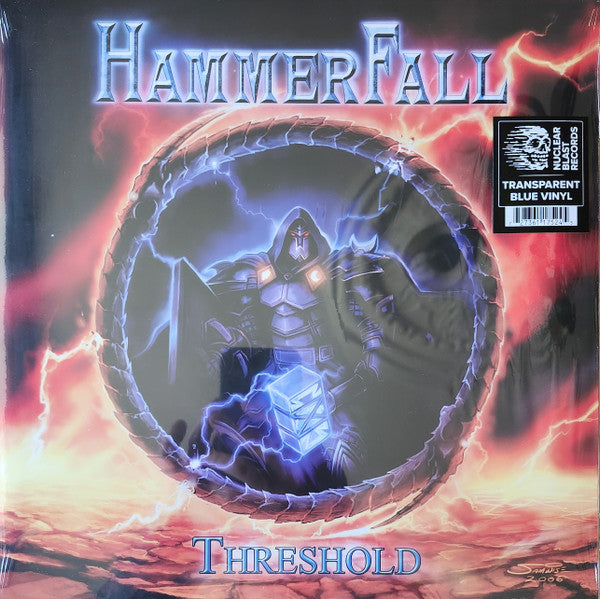 Image of Front Cover of LP - G+/EX - HAMMERFALL, Threshold (Nuclear Blast Records; NBR 17524, Europe 2025, Insert, Blue Vinyl), Damp Damage to Rear Sleeve,  - 3526117E