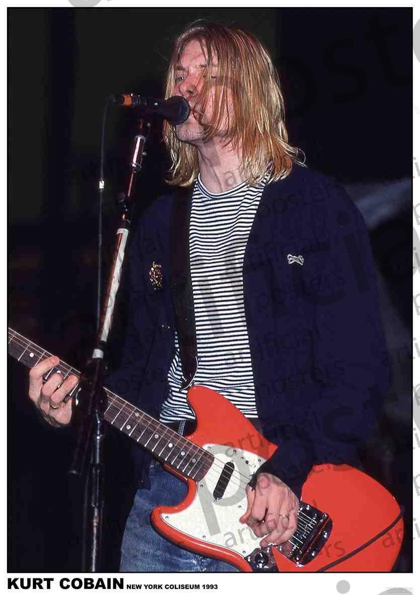 Image of Front Cover of Accessories - NEW/NEW - NIRVANA (KURT COBAIN), New York 1993 Poster (84.1cm x 59.4cm; ART203, UK ), ,  - 3516336C