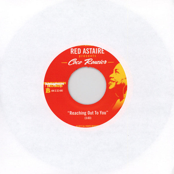 Image of Back Cover of 7" - /VG+ - RED ASTAIRE & COCO ROUZIER, Resque Me / Reaching Out To You (Homegrown; HOMEGROWN015, US 2017), Blemishes on vinyl but don't affect play.,  - 3526133E