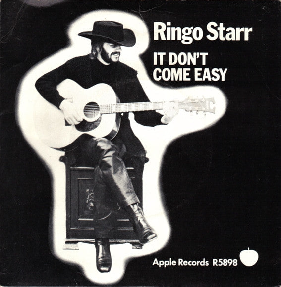 Image of Front Cover of 7" - VG/VG - RINGO STARR, It Don't Come Easy (Apple Records; R5898, UK 1971, Picture Sleeve), 'Factory Sample Not For Sale' Sticker On B Side Label, A few light makrs, Ring wear. ,  - 3516115C