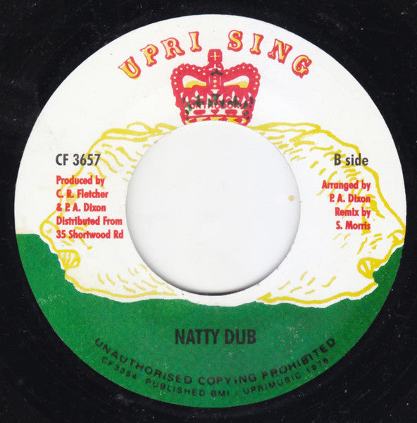 Image of Back Cover of 7" - /VG - CARL FLETCHER, Natty Burry (Uprising; DSR 12884/CF3657, UK 2004 Reissue), Marks on disc.,  - 3526140E