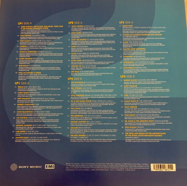 Image of Back Cover of 3xLP - NEW/NEW - VARIOUS, Now Yearbook '72 (Sony Music; LPYBNOW72, UK 2026, Compilation, Stereo, Blue Vinyl), ,  - 3436138E