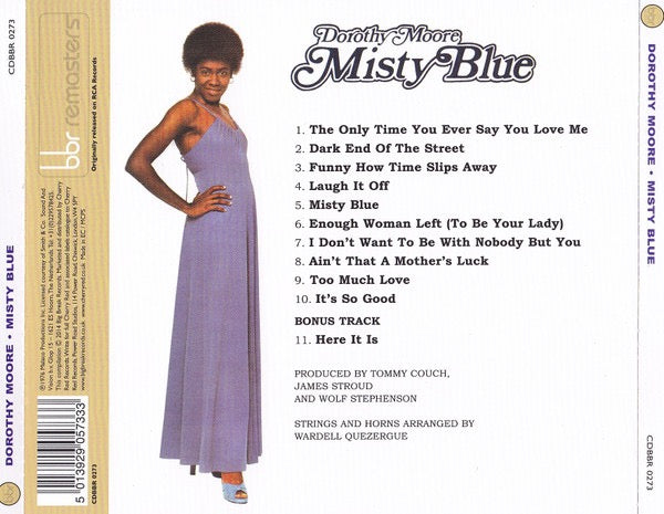 Image of Back Cover of CD - VG+/VG+ - DOROTHY MOORE, Misty Blue (Big Break Records; CDBBR 0273, UK 2014 Reissue, Jewel Case), ,  - 3516379C