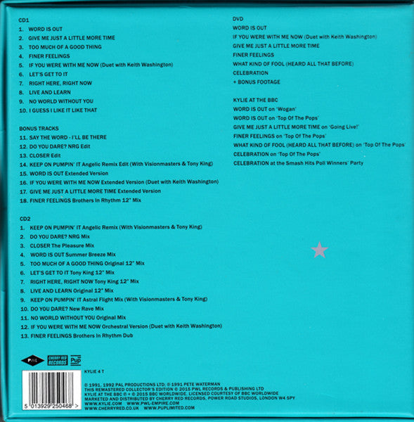 Image of Back Cover of CD - VG+/VG+ - KYLIE MINOGUE, Let's Get To It (PWL Records; KYLIE 4 T, UK & Europe 2015), ,  - 3556099S