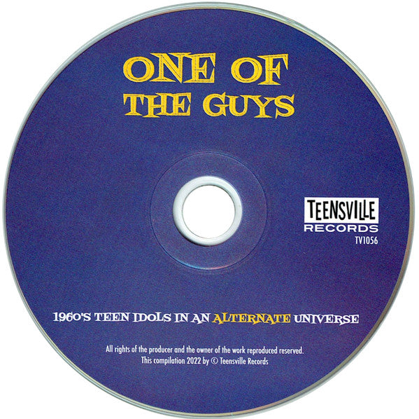 Image of Label Cover of CD - VG+/VG+ - VARIOUS, One Of The Guys (1960's Teen Idols In An Alternate Universe) (Teensville Records; TV1056, Australia 2022, Jewel Case, Mono), ,  - 3516419C