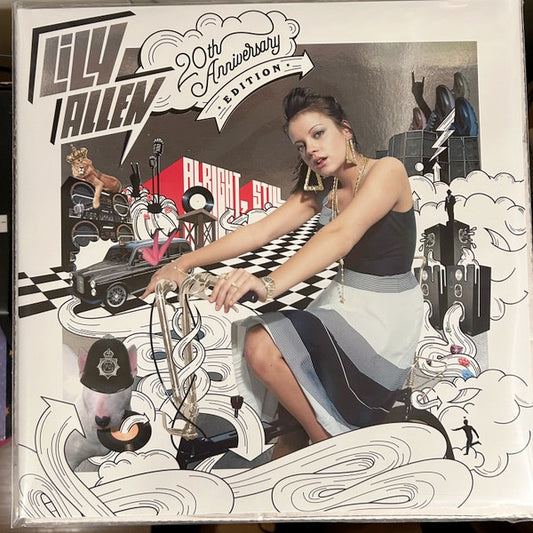 Image of Front Cover of LP - NEW/NEW - LILY ALLEN, Alright, Still (20th Anniversary) (Parlophone; 5026854869964, UK 2026 Reissue, Gatefold, Inner, Limited Edition  Picture Disc), , Lily Allen s era-defining iconic debut album Alright, Still celebrates its 20th anniversary with this limited-edition picture disc. Housed in a gatefold sleeve with silver foil featuring new anniversary artwork, the tracklist includes the hits 'Smile', 'LDN', 'Alfie' and 'Littlest Things', plus the bonus track 'Nan You're a Windo