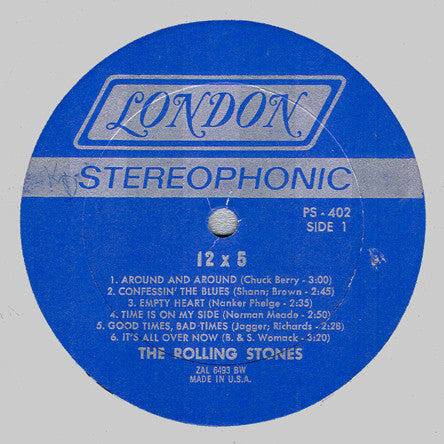 Image of Label Cover of LP - VG/VG - THE ROLLING STONES, 12 X 5 (London Records Boxed Logo with No Rim Text; PS 402, US Reissue, Bestway Pressing, Stereo, No Electronically Reprocessed on Front Sleeve), ,  - 3526185E