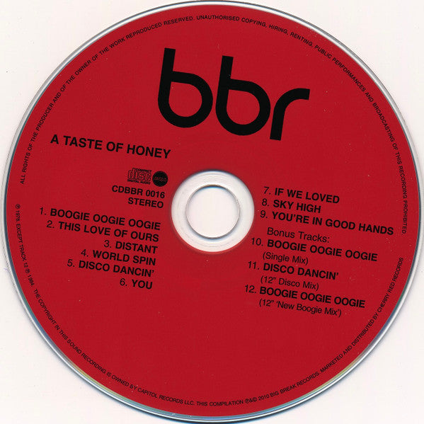 Image of Label Cover of CD - VG+/VG+ - A TASTE OF HONEY, A Taste Of Honey (Big Break Records; CDBBR 0016, UK 2010), ,  - 3556102S