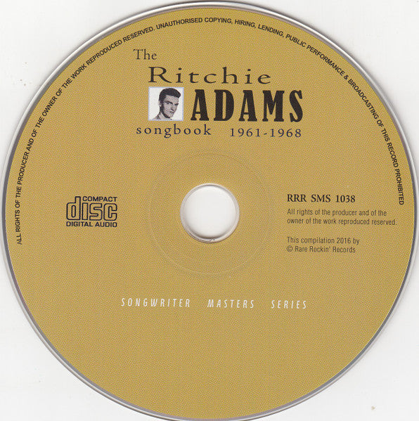 Image of Label Cover of CD - VG+/VG+ - VARIOUS, Everlasting The Ritchie Adams Songbook 1961-1968 (Rare Rockin' Records; RRR SMS 1038, Australia 2016, Jewel Case), ,  - 3516479C