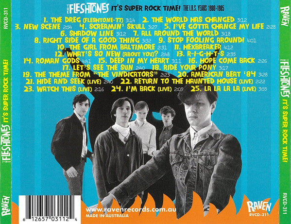 Image of Back Cover of CD - VG+/VG+ - THE FLESHTONES, It's Super Rock Time! (The I.R.S. Years 1980-1985) (Raven Records; RVCD-311, Australia 2010, Jewel Case), ,  - 3516480C