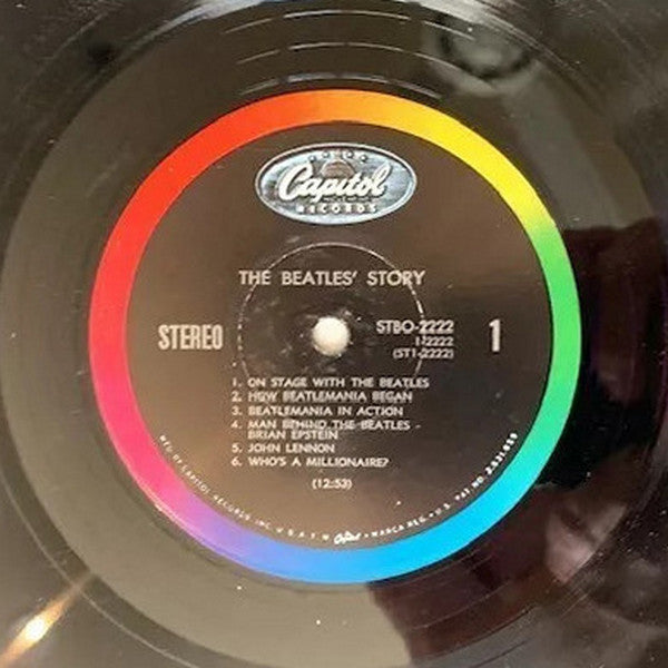 Image of Label Cover of 2xLP - VG/VG - THE BEATLES, The Beatles' Story (Capitol Records; TBO-2222, US 1967 Reissue, Pasteback Gatefold, Stereo, auto-coupled), Light marks, ring wear,  - 3546222S