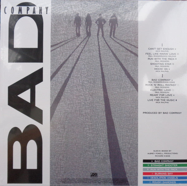 Image of Back Cover of LP - EX/EX - BAD COMPANY, 10 From 6 (Atlantic; R1 81625 / 603497829682, Europe 2023 Reissue, Milky Clear Vinyl, Rhino Rocktober 2023 edition), Opened Instore, Still In Stickered Shrinkwrap,  - 3546226S