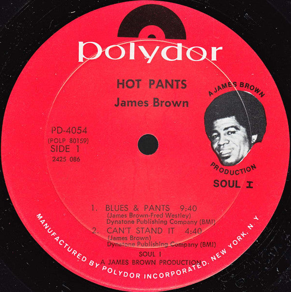 Image of Label Cover of LP - VG/VG - JAMES BROWN, Hot Pants (Polydor Red Label; PD 4054, US 1971), ,  - E