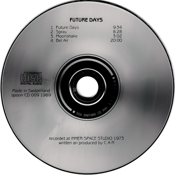 Image of Label Cover of CD - VG+/VG+ - CAN, Future Days (Spoon Records; spoon CD 009, UK & Europe 1989, Jewel Case), ,  - 3536102E