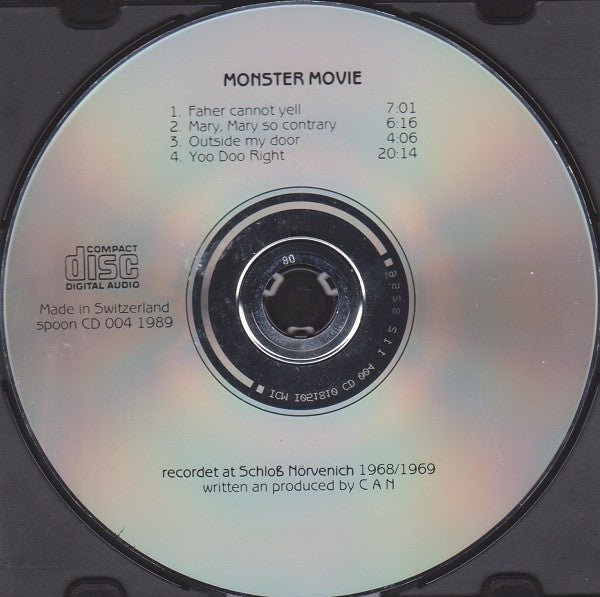 Image of Label Cover of CD - VG+/VG+ - THE CAN, Monster Movie (Spoon Records; spoon CD 004, Europe 1989, Jewel Case), ,  - 3536103E