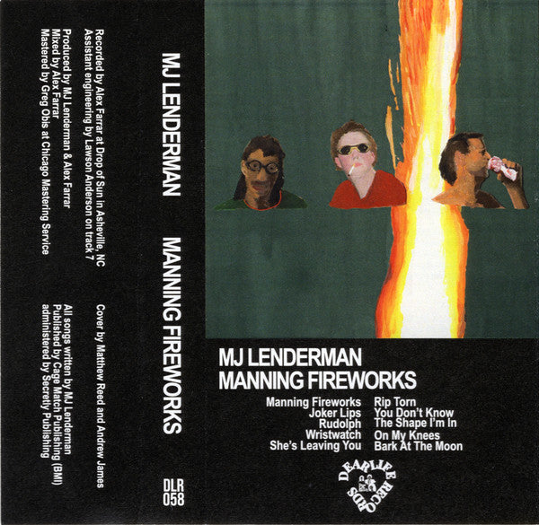 Image of Front Cover of Cassette - NEW/NEW - MJ LENDERMAN, Manning Fireworks (Dear Life Records; DLR 058, US 2024, J-Card, Limited Edition), ,  - 3516545C