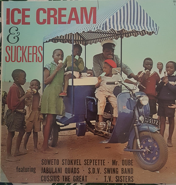 Image of Front Cover of LP - G+/G+ - VARIOUS, Ice Cream & Suckers (Quality; LTJ 222, South Africa 1966), Lots of hairline scratches on either side of disc causing crackle throughout. Plastic on sleeve has warped and creased with some edge wear.,  - 3526267E