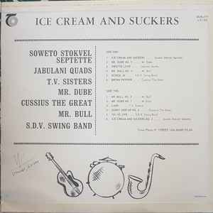 Image of Back Cover of LP - G+/G+ - VARIOUS, Ice Cream & Suckers (Quality; LTJ 222, South Africa 1966), Lots of hairline scratches on either side of disc causing crackle throughout. Plastic on sleeve has warped and creased with some edge wear.,  - 3526267E