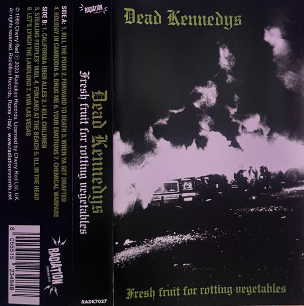 Image of Front Cover of Cassette - NEW/NEW - DEAD KENNEDYS, Fresh Fruit For Rotting Vegetables (Radiation Reissues; RADK7027, Italy 2023 Reissue, J-Card), ,  - 3516551C