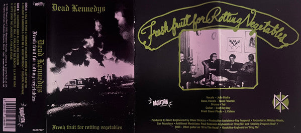 Image of Back Cover of Cassette - NEW/NEW - DEAD KENNEDYS, Fresh Fruit For Rotting Vegetables (Radiation Reissues; RADK7027, Italy 2023 Reissue, J-Card), ,  - 3516551C