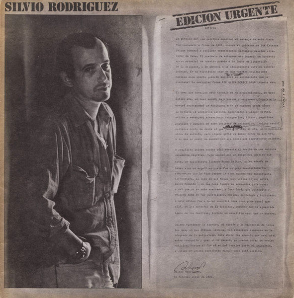 Image of Front Cover of LP - G+/VG - SILVIO RODR GUEZ, Unicornio - Edici n Urgente (Movieplay; 17.3295/8, Spain 1982), Seam on sleeve burst on spine. Light marks only,  - 3526269E