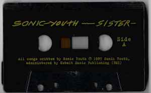 Image of Label Cover of Cassette - NEW/NEW - SONIC YOUTH, Sister (Goofin' Records; Goo-020, US 2022 Reissue, J-Card, Black Shell With Gold Print), ,  - 3516554C