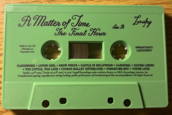 Image of Label Cover of Cassette - NEW/NEW - LAUFEY, A Matter Of Time: The Final Hour (Awal; LAULP3CT, US 2026, J-Card, Sage Green Shell, Deluxe Edition), ,  - 3516593C
