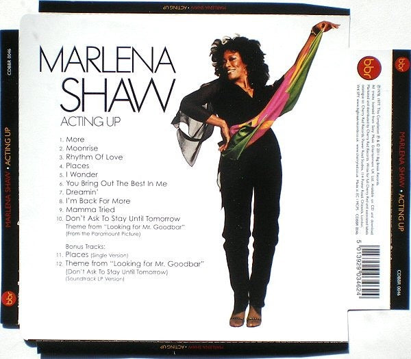 Image of Back Cover of CD - VG+/VG+ - MARLENA SHAW, Acting Up (Big Break Records; CDBBR 0046, UK 2011 Reissue, Super Jewel case), ,  - 3516576C