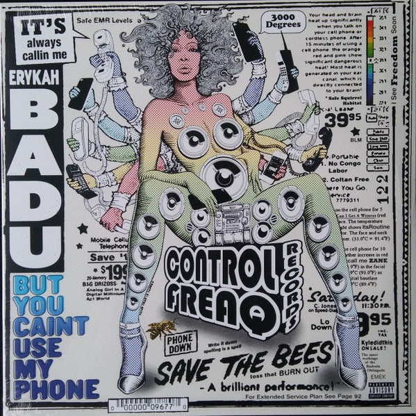 Image of Front Cover of LP - EX/EX - ERYKAH BADU, But You Caint Use My Phone (Motown; 0602557086072, Europe 2016, Mixtape, Clear Vinyl), Opened Instore,  - 3526296E