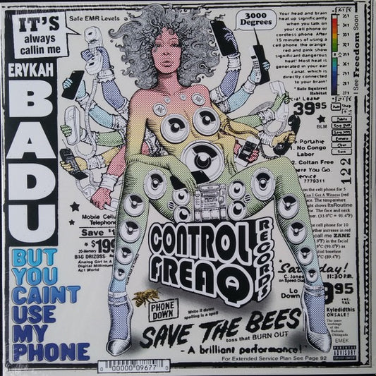 Image of Front Cover of LP - EX/VG+ - ERYKAH BADU, But You Caint Use My Phone (Motown; 0602557086072, Europe 2016, Inner, Mixtape, Clear Vinyl), Still In Opened Shrinkwrap,  - 3626490E