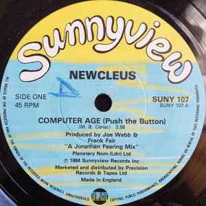 Image of Front Cover of 7" - /VG - NEWCLEUS, Computer Age (Push The Button) (Sunnyview; SUNY 107, UK 1984), Lightest of marks.,  - 3556264S