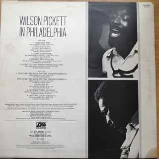 Image of Back Cover of LP - VG/VG - WILSON PICKETT, In Philadelphia (Atlantic; K40099, UK 1972 Reissue), ,  - 3516662C