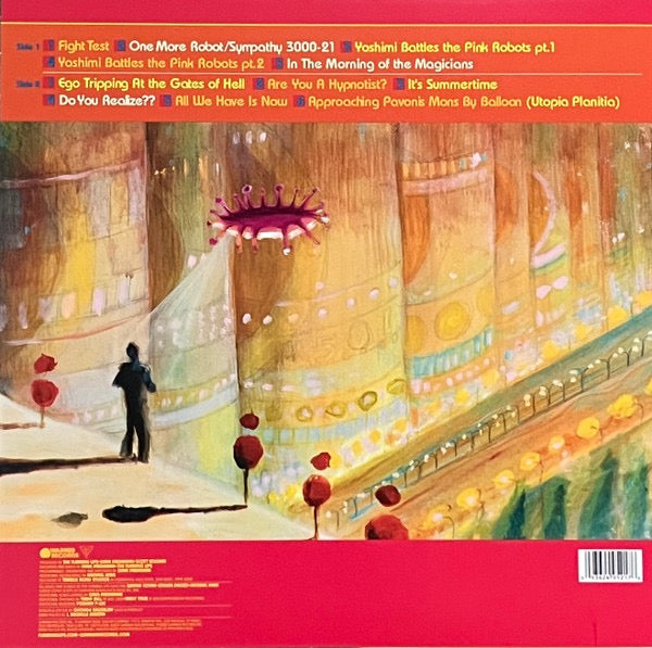 Image of Back Cover of LP - VG+/VG+ - THE FLAMING LIPS, Yoshimi Battles The Pink Robots (Warner Records; 093624952176, US 2023 Reissue, Inner), Sleeve has a small bump on top seam, still in opened shrinkwrap.,  - 3516681C