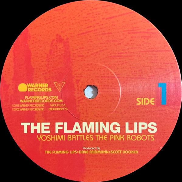 Image of Label Cover of LP - VG+/VG+ - THE FLAMING LIPS, Yoshimi Battles The Pink Robots (Warner Records; 093624952176, US 2023 Reissue, Inner), Sleeve has a small bump on top seam, still in opened shrinkwrap.,  - 3516681C