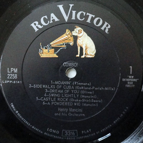 Image of Label Cover of LP - G+/G+ - HENRY MANCINI, Combo! (RCA Victor; LPM-2258, US 1961, Mono), Sleeve is taped. Disc has light marks only.,  - 3516664C