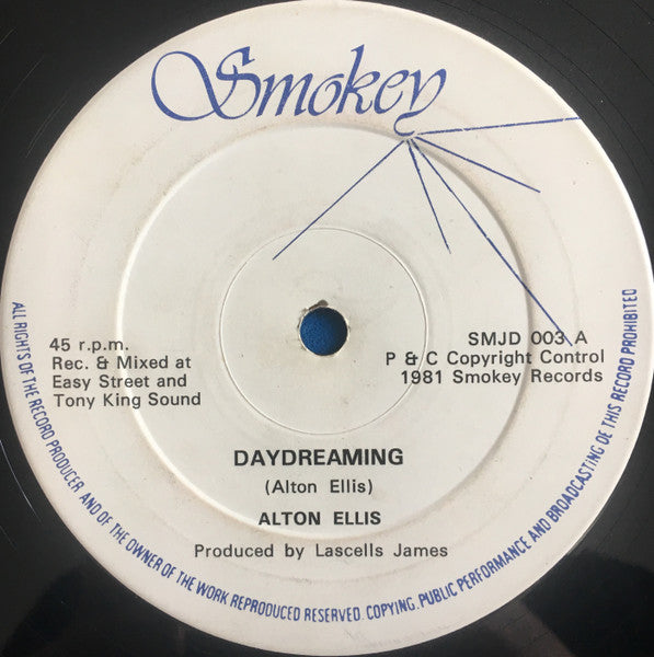 Image of Front Cover of 12" - /VG+ - ALTON ELLIS, Daydreaming (Smokey; SMJD 003, UK 1981), ,  - 3546310S