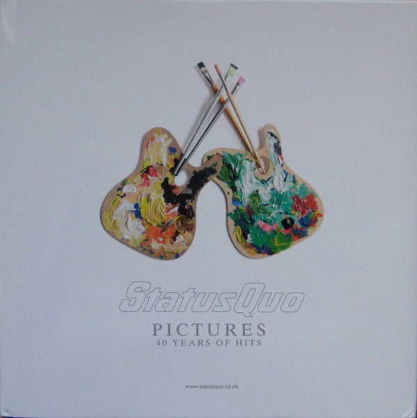 Image of Back Cover of 4xCD - VG/VG+ - STATUS QUO, Pictures (40 Years Of Hits) (EarBooks; ISBN 978-3-940004-68-0, Europe 2008, Book Sleeve In Dust Jacket, SIGNED), Dust jacket has a small rip, marks & creases.,  - 3516691C