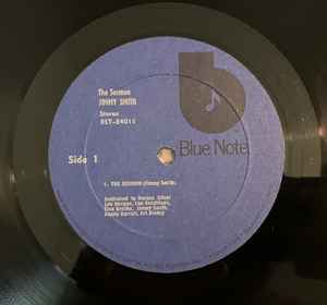 Image of Label Cover of LP - VG/VG - JIMMY SMITH, The Sermon! (Blue Note; BST 84011, US 1973 Reissue, Pasteback Sleeve, Black B labels), Slight label layout variation but unable to find exact match,  - 3546289S