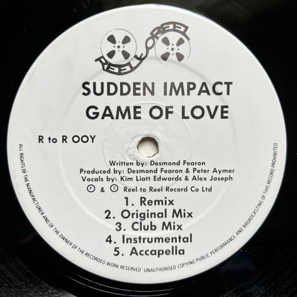 Image of Front Cover of 12" - /VG - SUDDEN IMPACT, Game Of Love (Reel To Reel Record Co.; R to R OOY, UK 1990), ,  - 3546355S