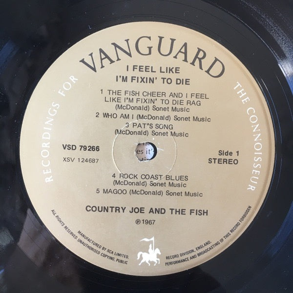 Image of Label Cover of LP - VG/VG+ - COUNTRY JOE AND THE FISH, I-Feel-Like-I'm-Fixin'-To-Die (Vanguard; VSD 79266, UK 1971 reissue, Front laminated sleeve), ,  - 3526328E